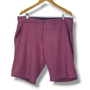 Burnside Board Shorts Mens 36 Burgundy Performance Golf Hybrid Polyester